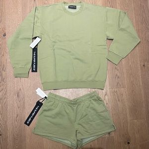SuperWorld Super Fleece Sweatshort Set in Clary Green💚